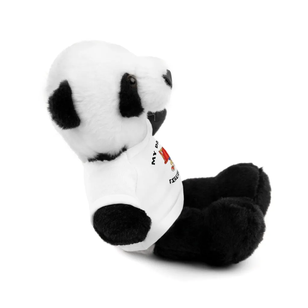 Great gift for Infants a Stuffed Animals with Tee My Dad's A Firefighter