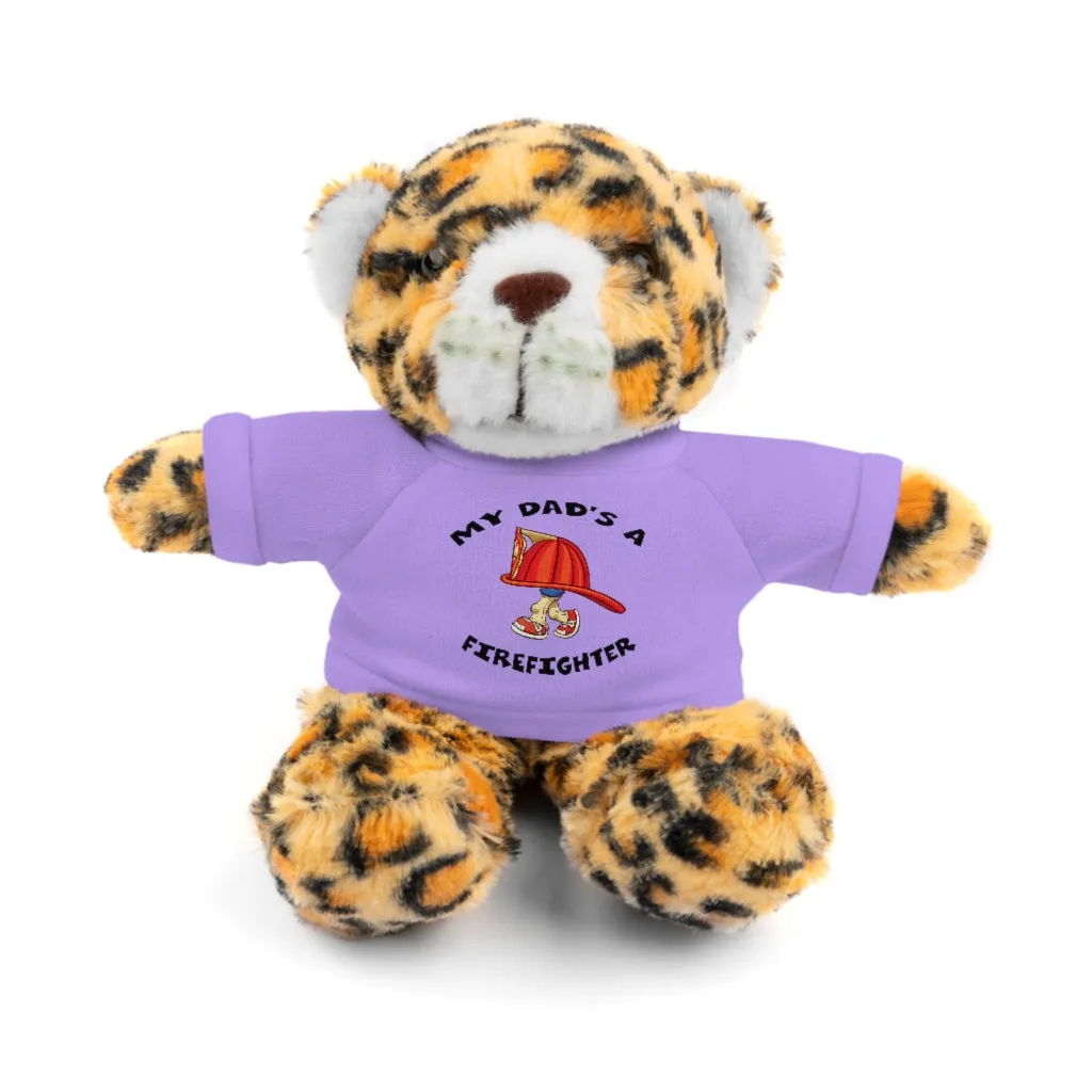Great gift for Infants a Stuffed Animals with Tee My Dad's A Firefighter