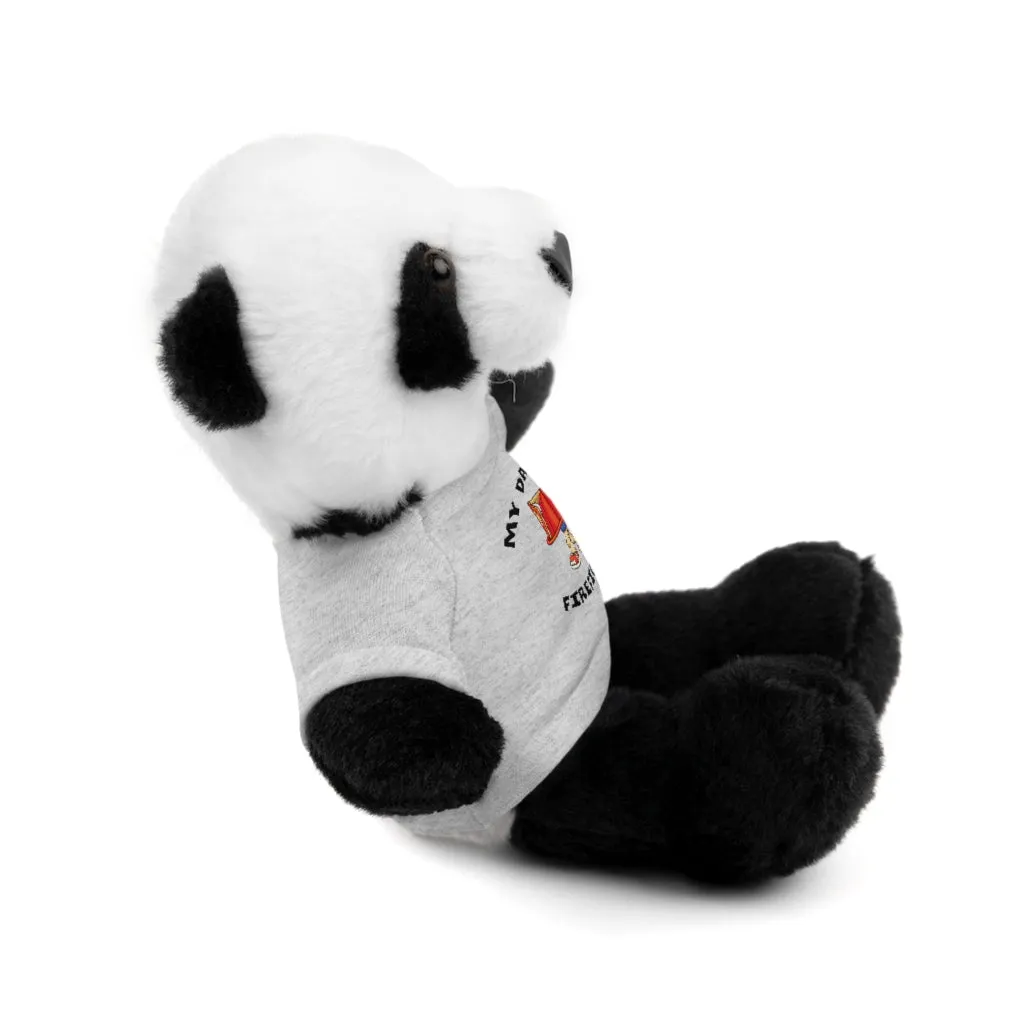 Great gift for Infants a Stuffed Animals with Tee My Dad's A Firefighter