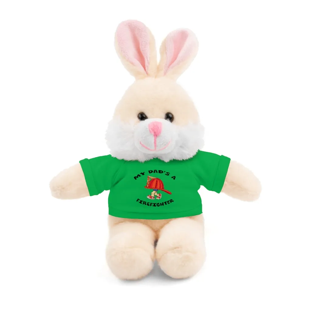 Great gift for Infants a Stuffed Animals with Tee My Dad's A Firefighter