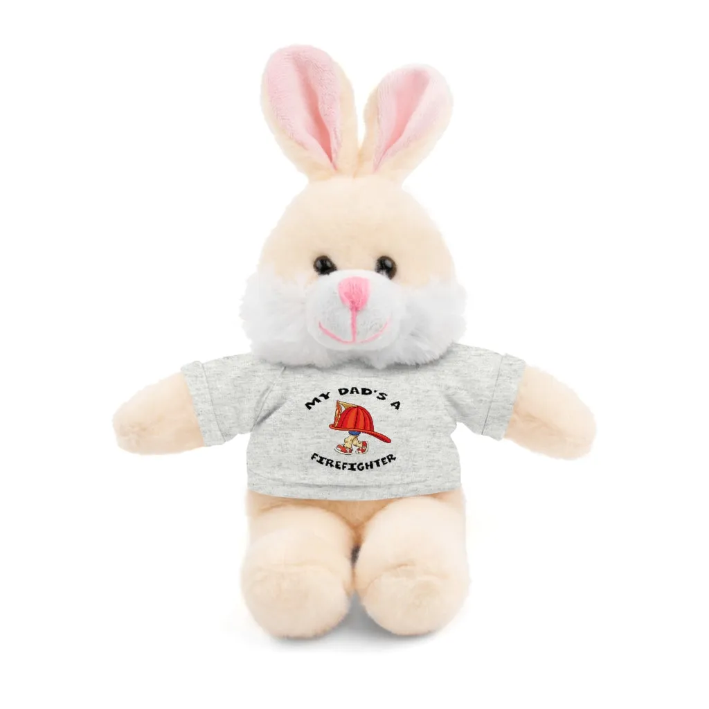 Great gift for Infants a Stuffed Animals with Tee My Dad's A Firefighter