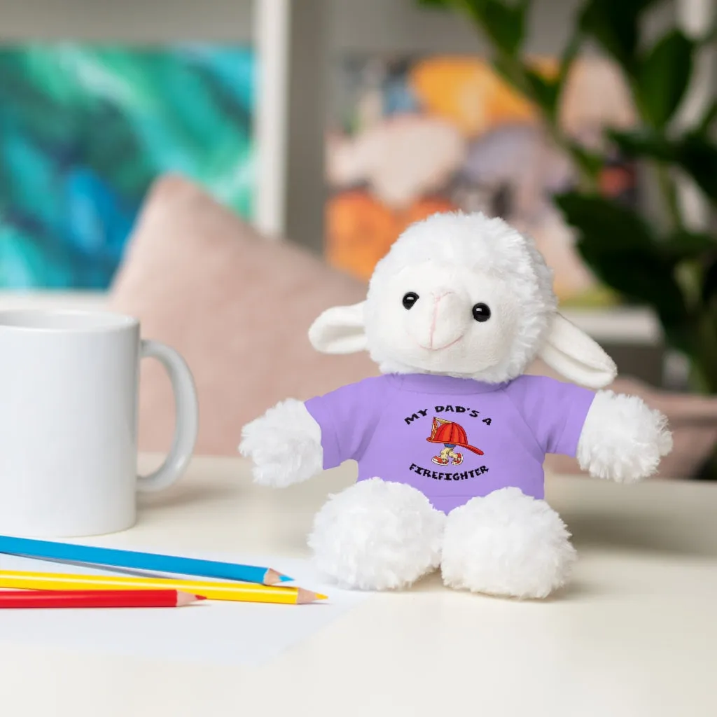 Great gift for Infants a Stuffed Animals with Tee My Dad's A Firefighter