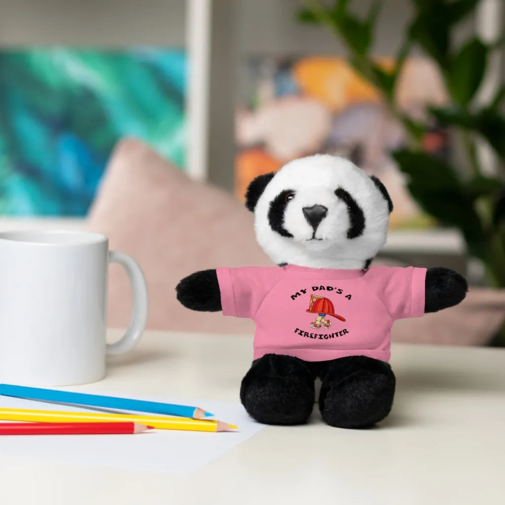 Great gift for Infants a Stuffed Animals with Tee My Dad's A Firefighter