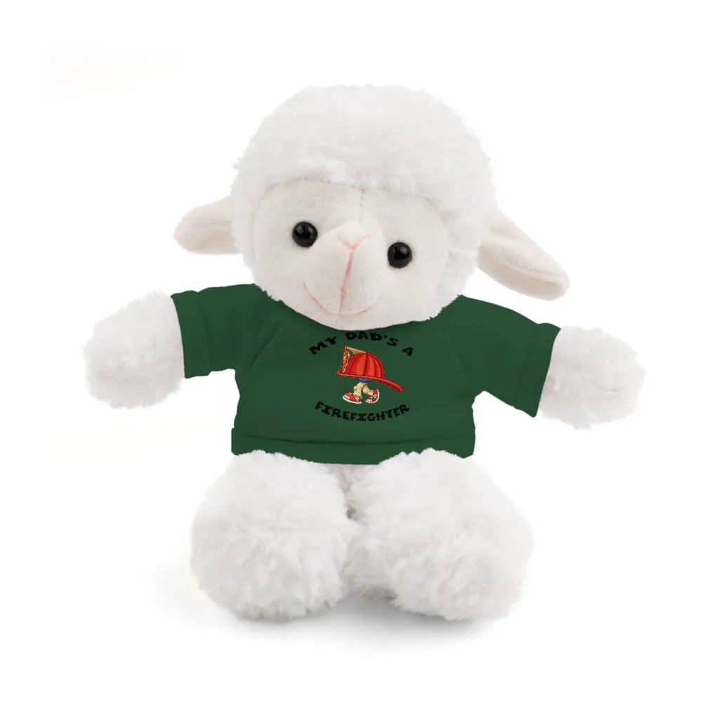Great gift for Infants a Stuffed Animals with Tee My Dad's A Firefighter