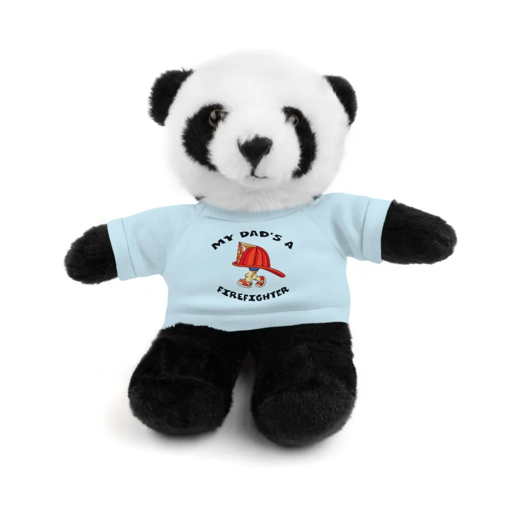 Great gift for Infants a Stuffed Animals with Tee My Dad's A Firefighter