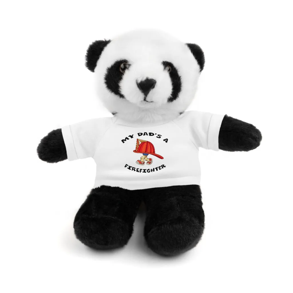 Great gift for Infants a Stuffed Animals with Tee My Dad's A Firefighter