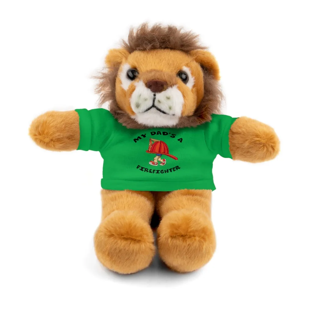 Great gift for Infants a Stuffed Animals with Tee My Dad's A Firefighter