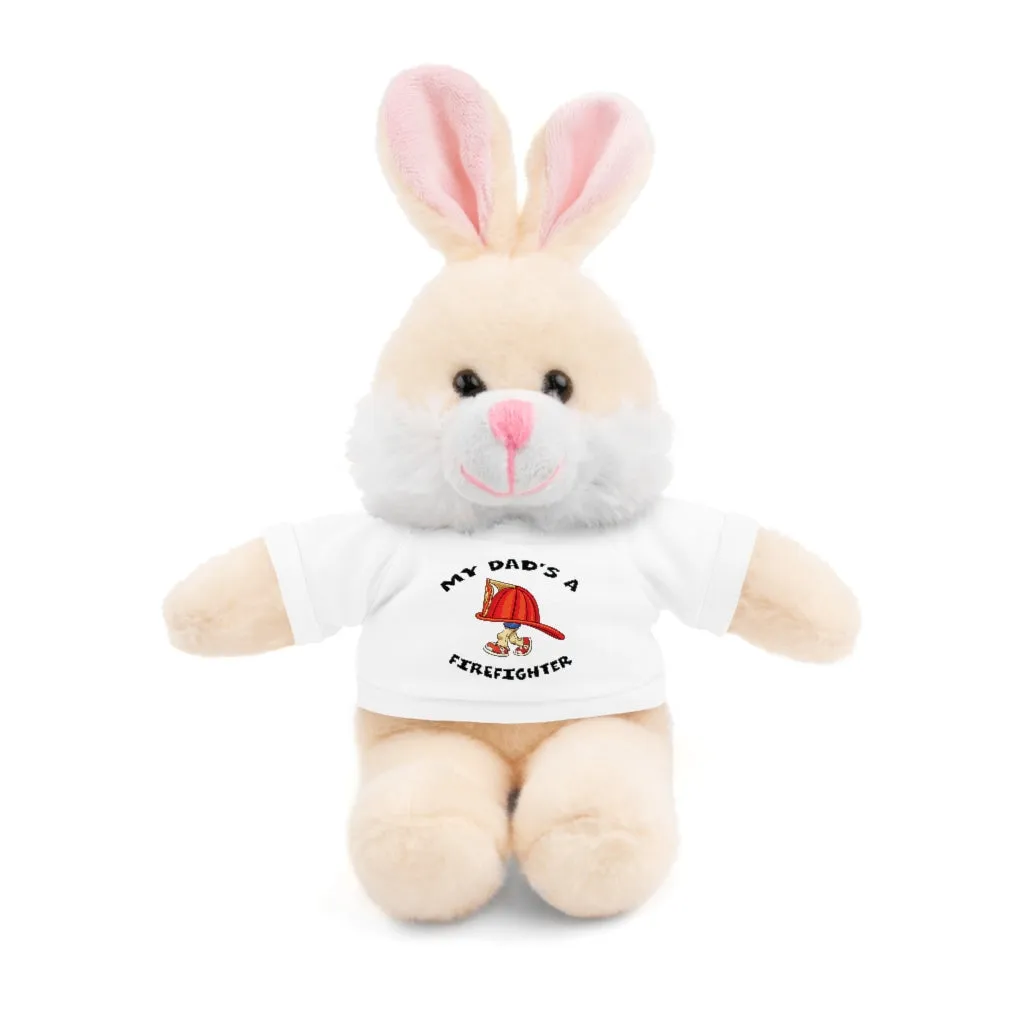 Great gift for Infants a Stuffed Animals with Tee My Dad's A Firefighter