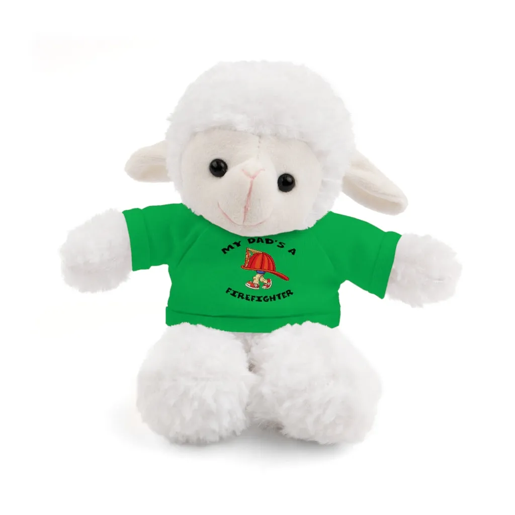 Great gift for Infants a Stuffed Animals with Tee My Dad's A Firefighter