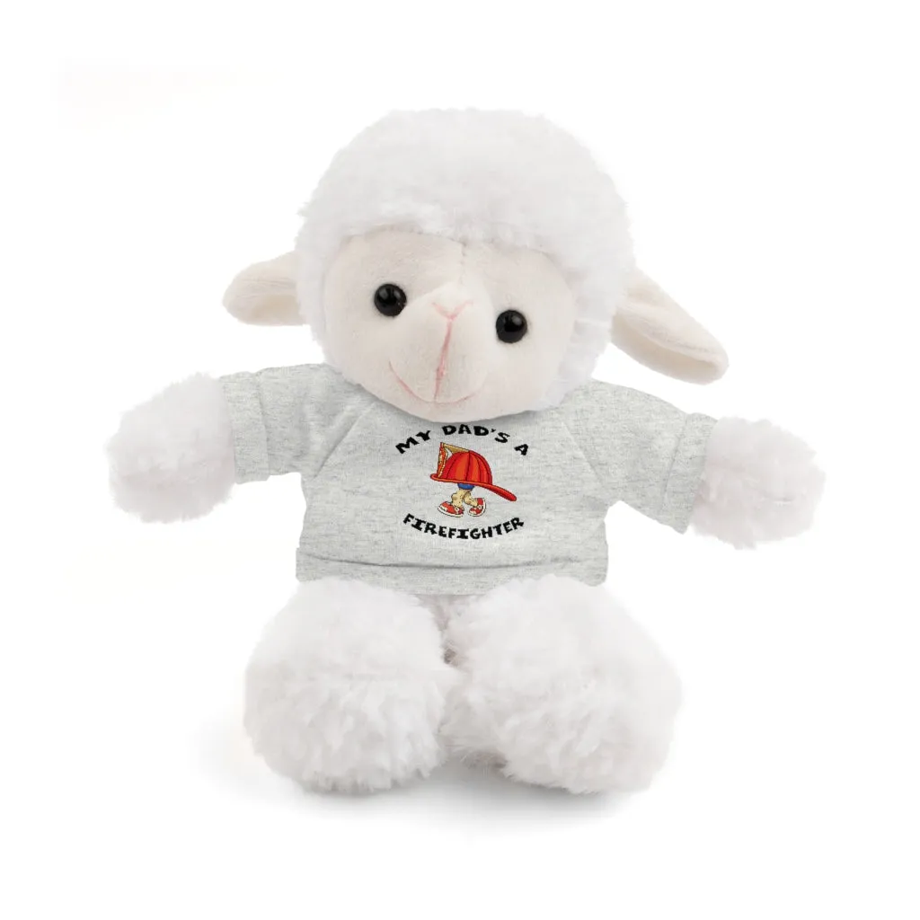 Great gift for Infants a Stuffed Animals with Tee My Dad's A Firefighter