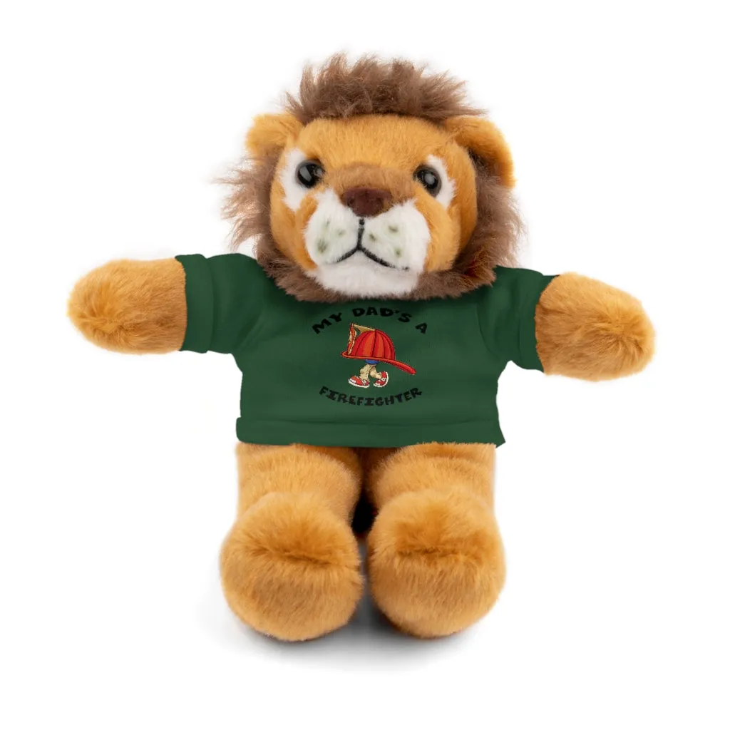 Great gift for Infants a Stuffed Animals with Tee My Dad's A Firefighter