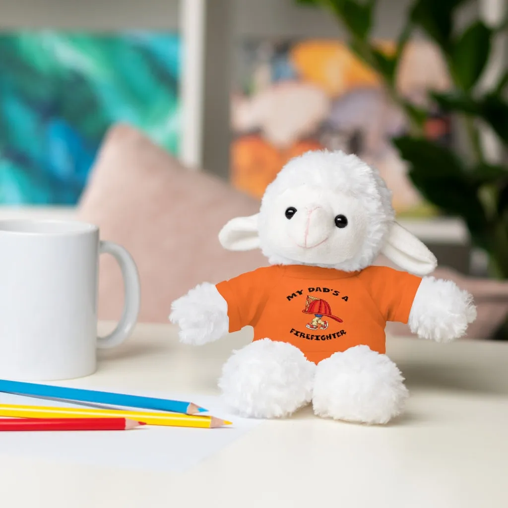 Great gift for Infants a Stuffed Animals with Tee My Dad's A Firefighter