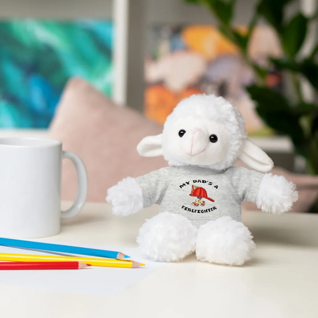 Great gift for Infants a Stuffed Animals with Tee My Dad's A Firefighter