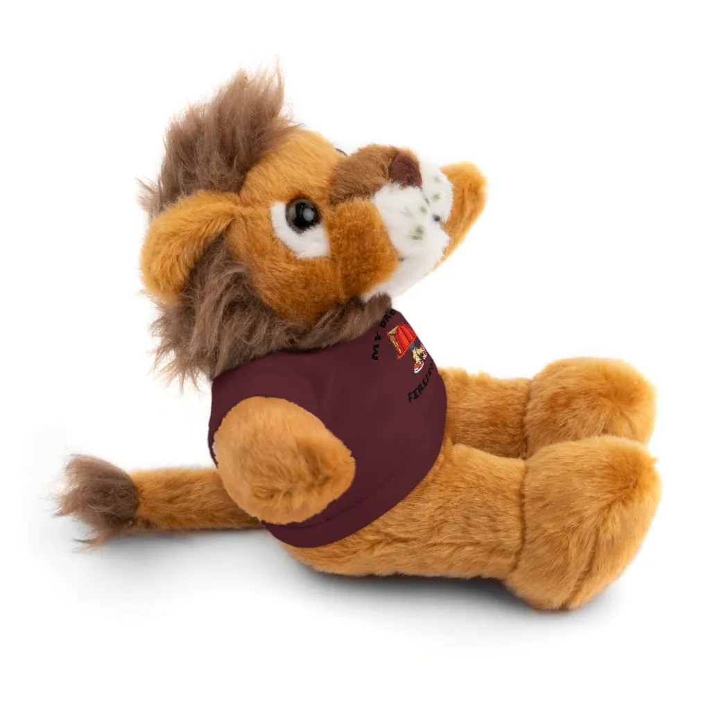Great gift for Infants a Stuffed Animals with Tee My Dad's A Firefighter