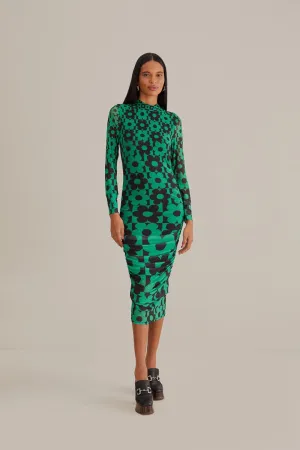 Green Lovedaisy Tulle Midi Dress