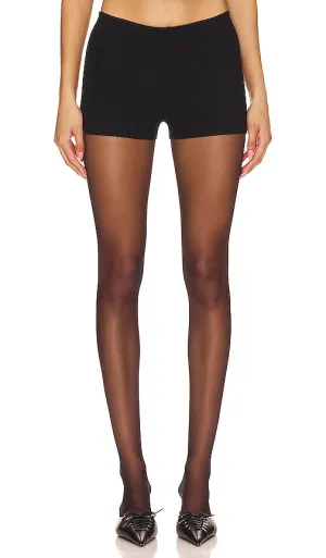 GUIZIO Rib Knit Hot Short in Black