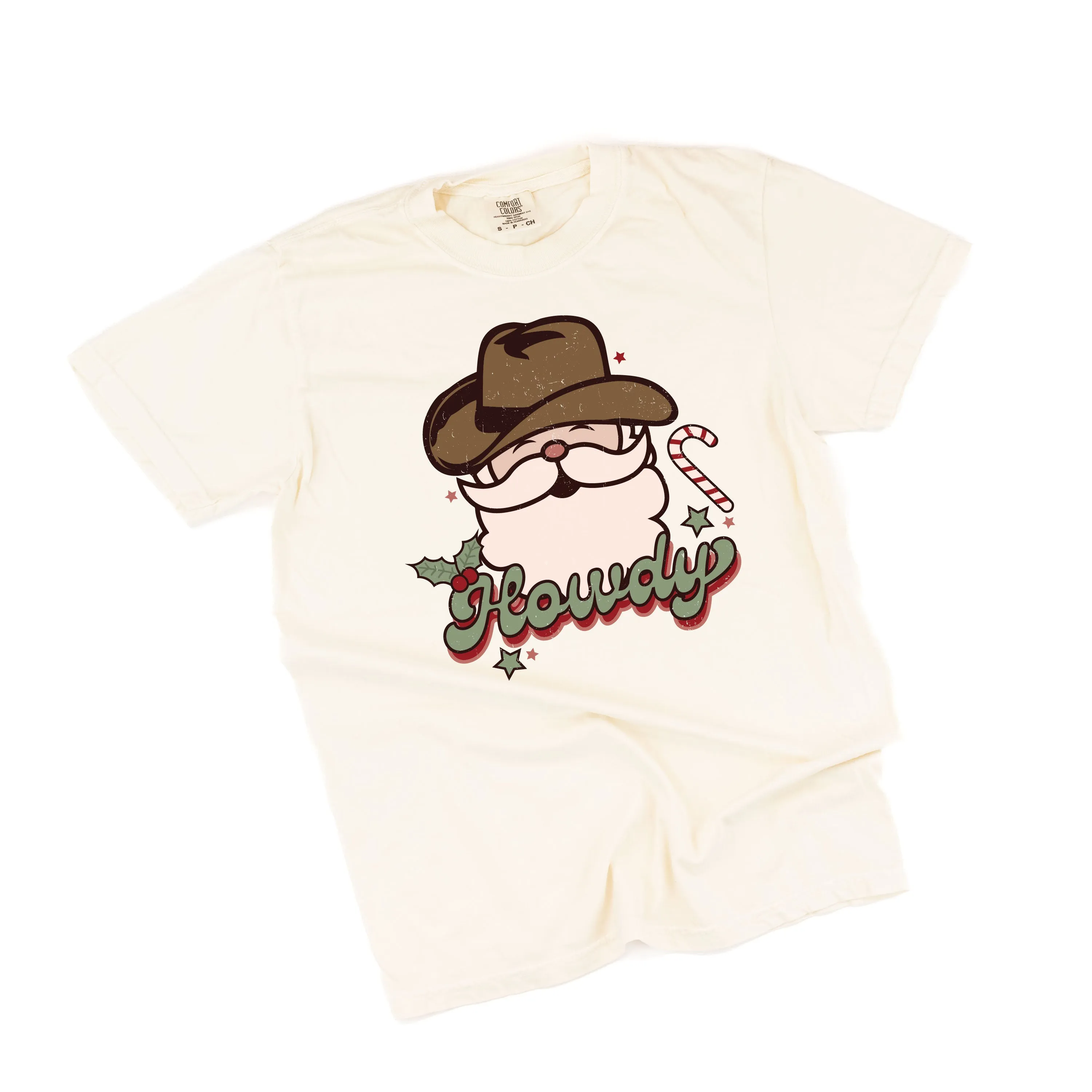 Howdy - Cowboy Santa - Comfort Colors Tee