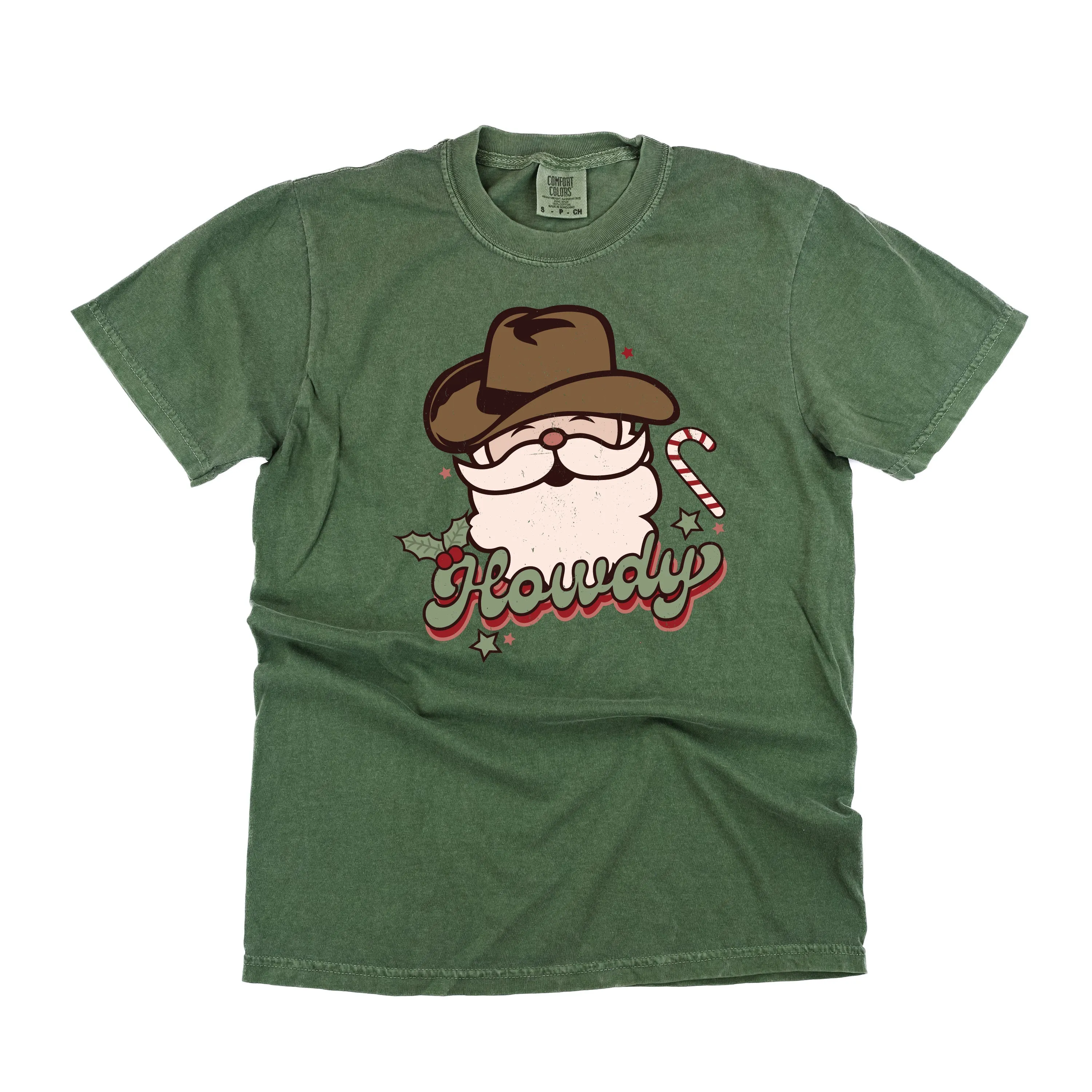 Howdy - Cowboy Santa - Comfort Colors Tee