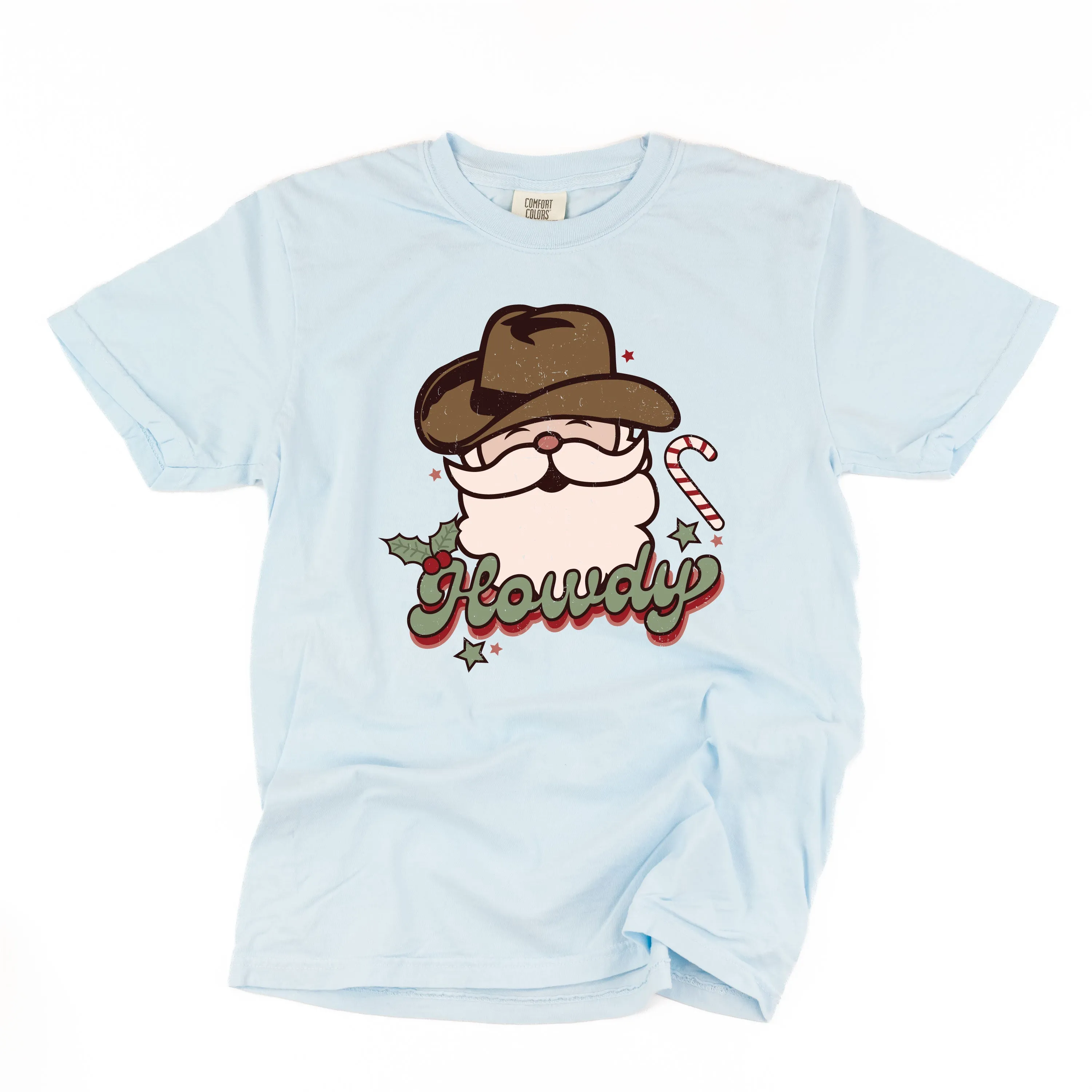 Howdy - Cowboy Santa - Comfort Colors Tee