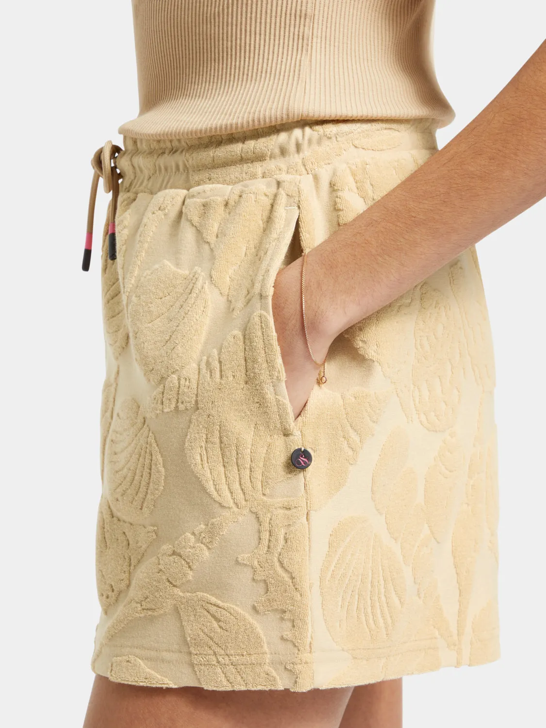 Jacquard toweling shorts