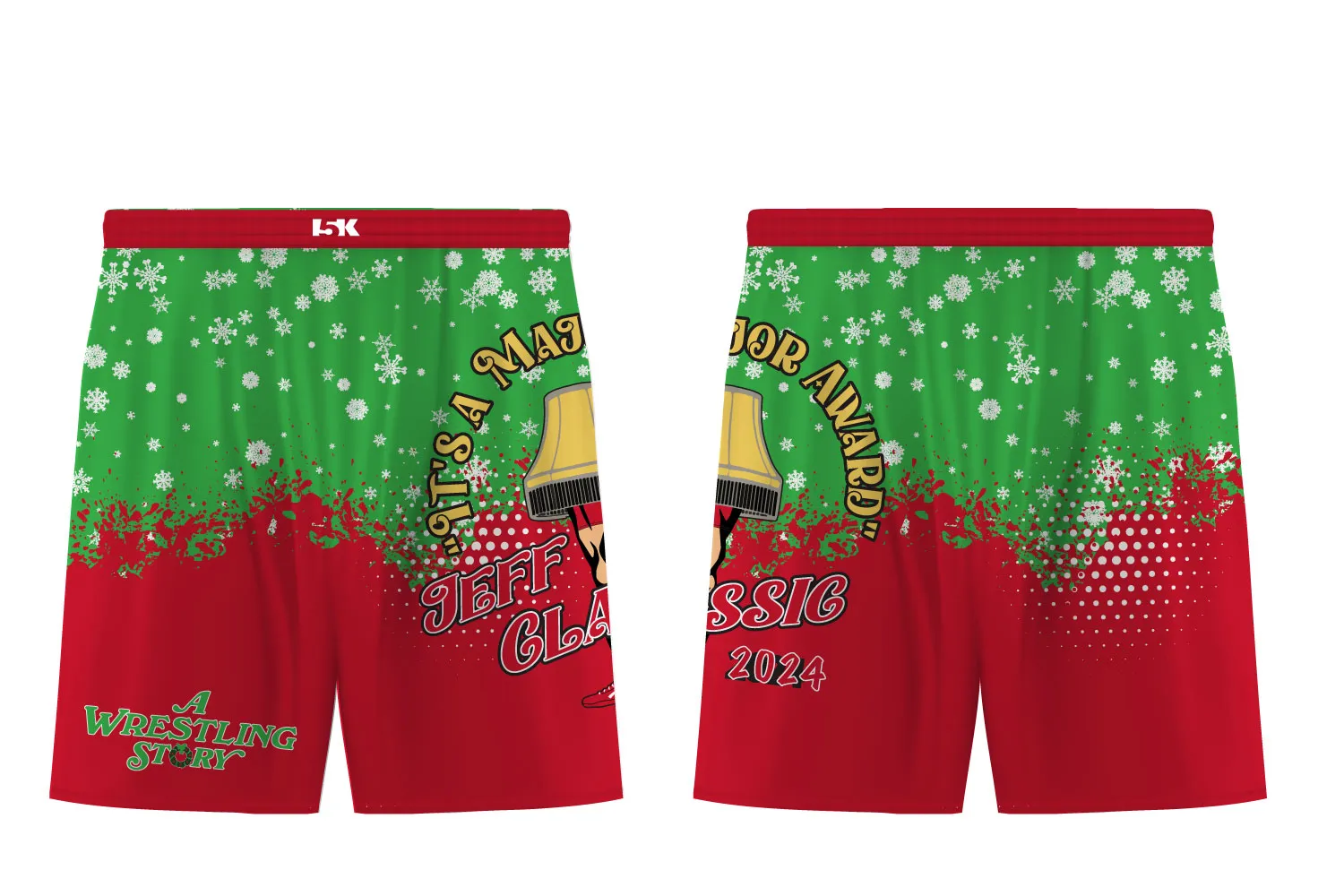 Jeff Classic Wrestling Sublimated Shorts