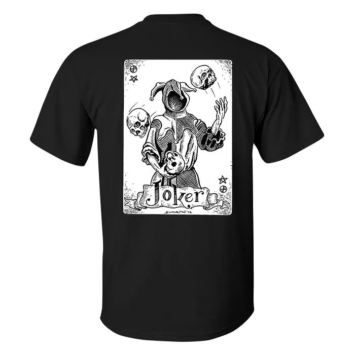 Joker Skull Print Men's T-shirt