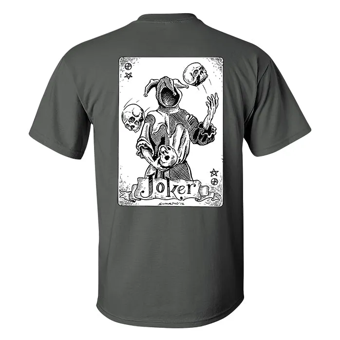 Joker Skull Print Men's T-shirt