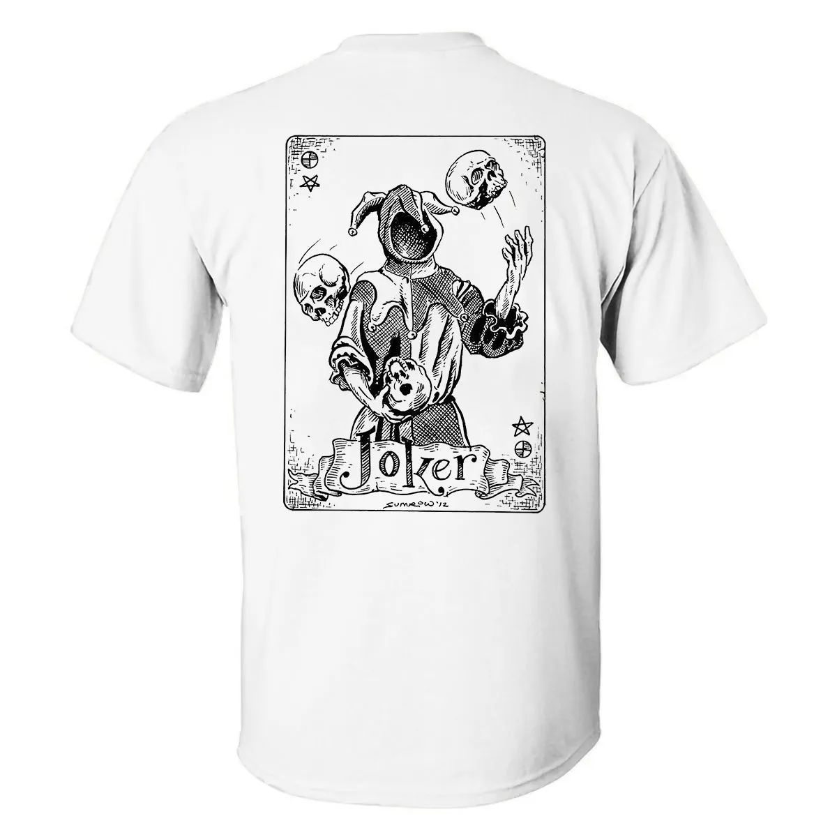 Joker Skull Print Men's T-shirt