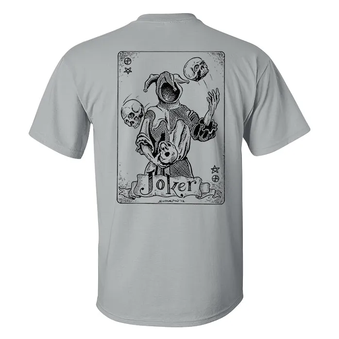Joker Skull Print Men's T-shirt