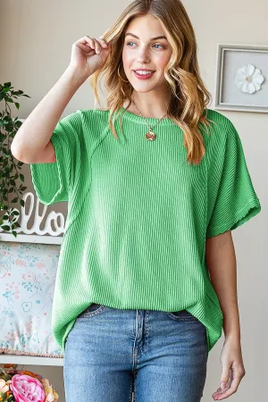 Just Between The Lines Plus Green Top (Size 3X)
