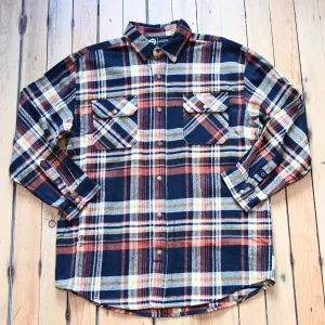 KEY Industries Men's Fort Scott Plaid Shirts in Papaya