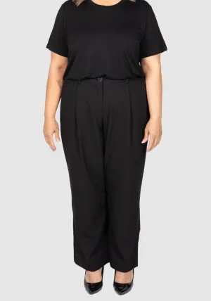 Lara Wide Leg Pants - Black