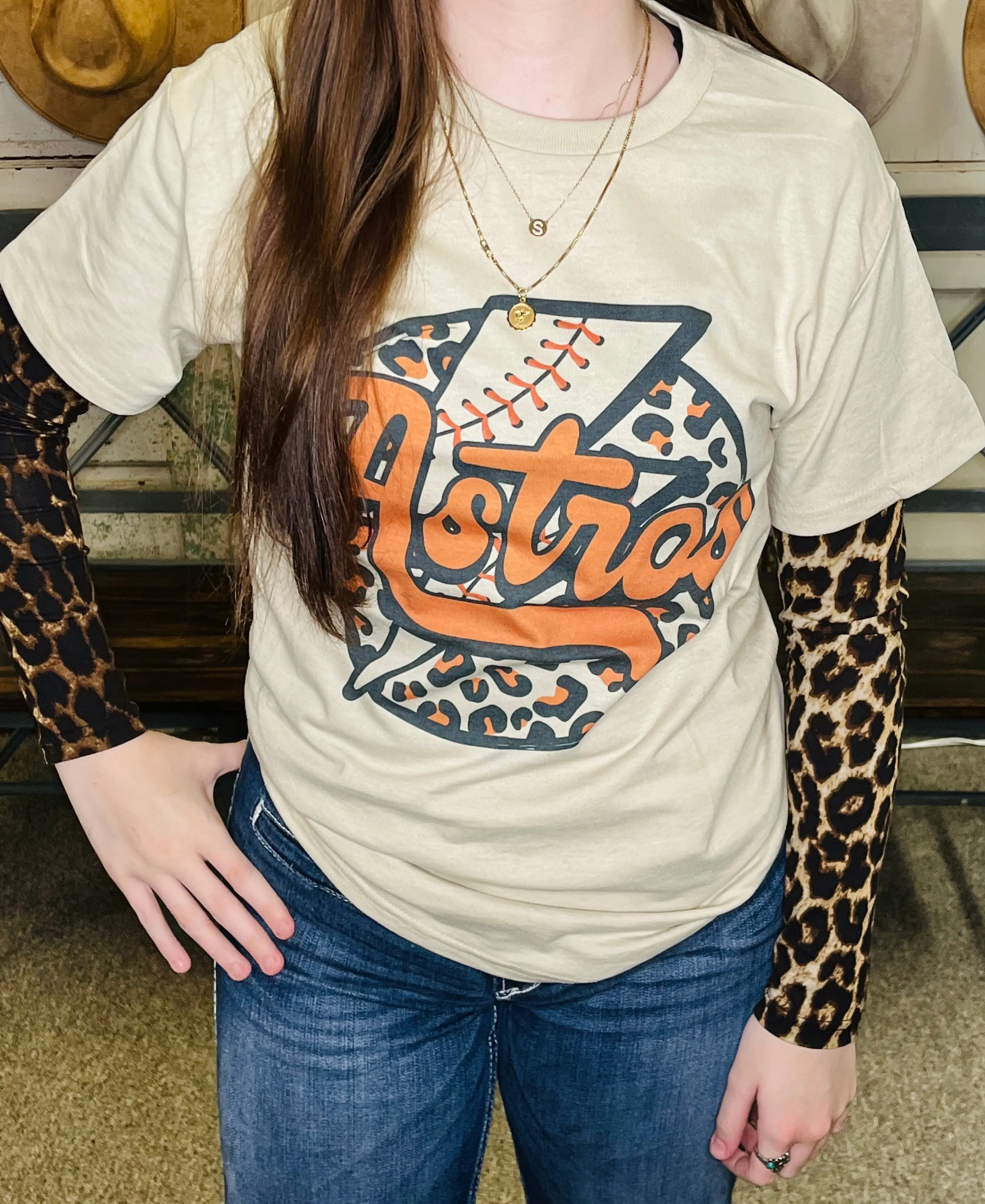 Leopard Astros tee