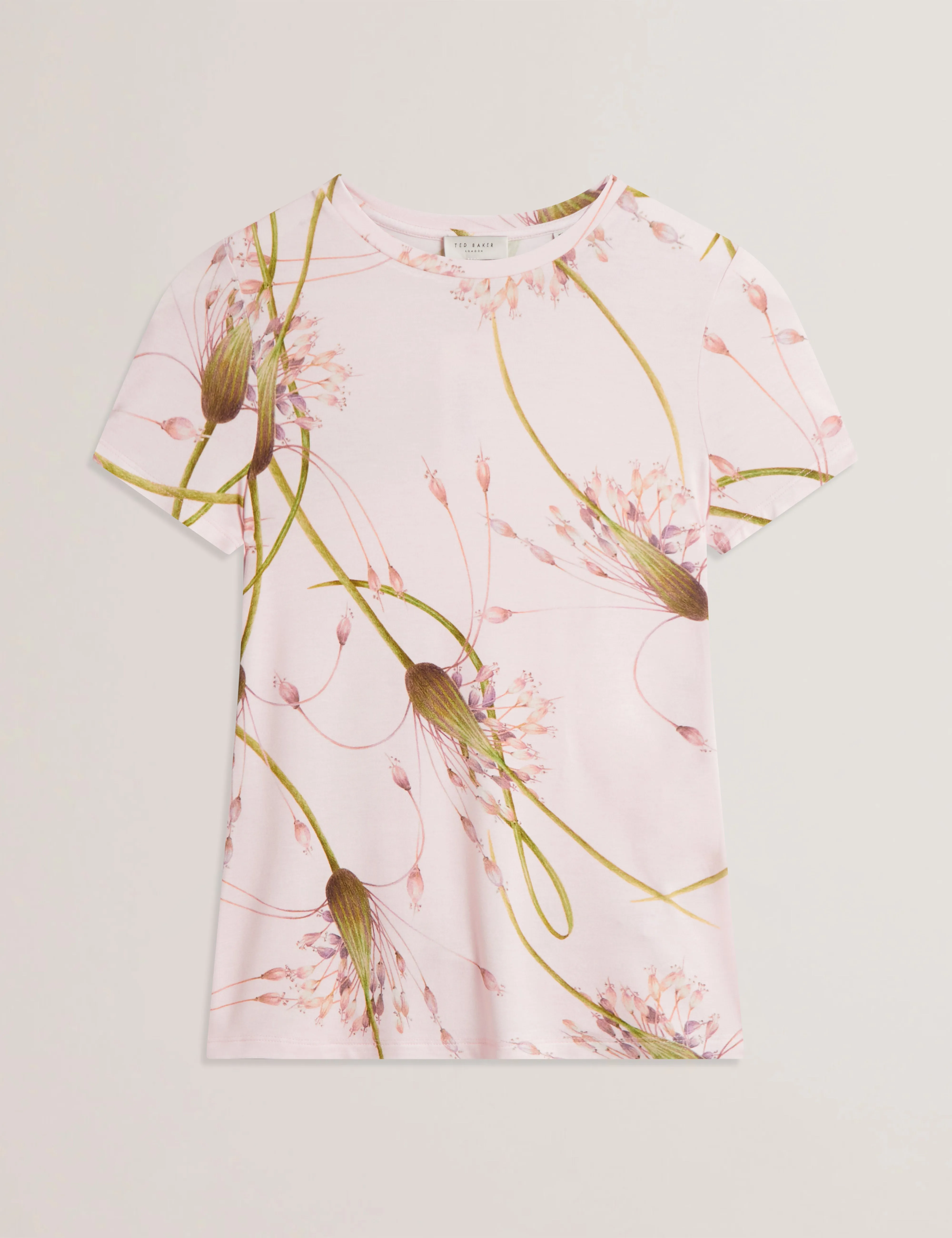 Lexiii Printed Fitted Tee Pink