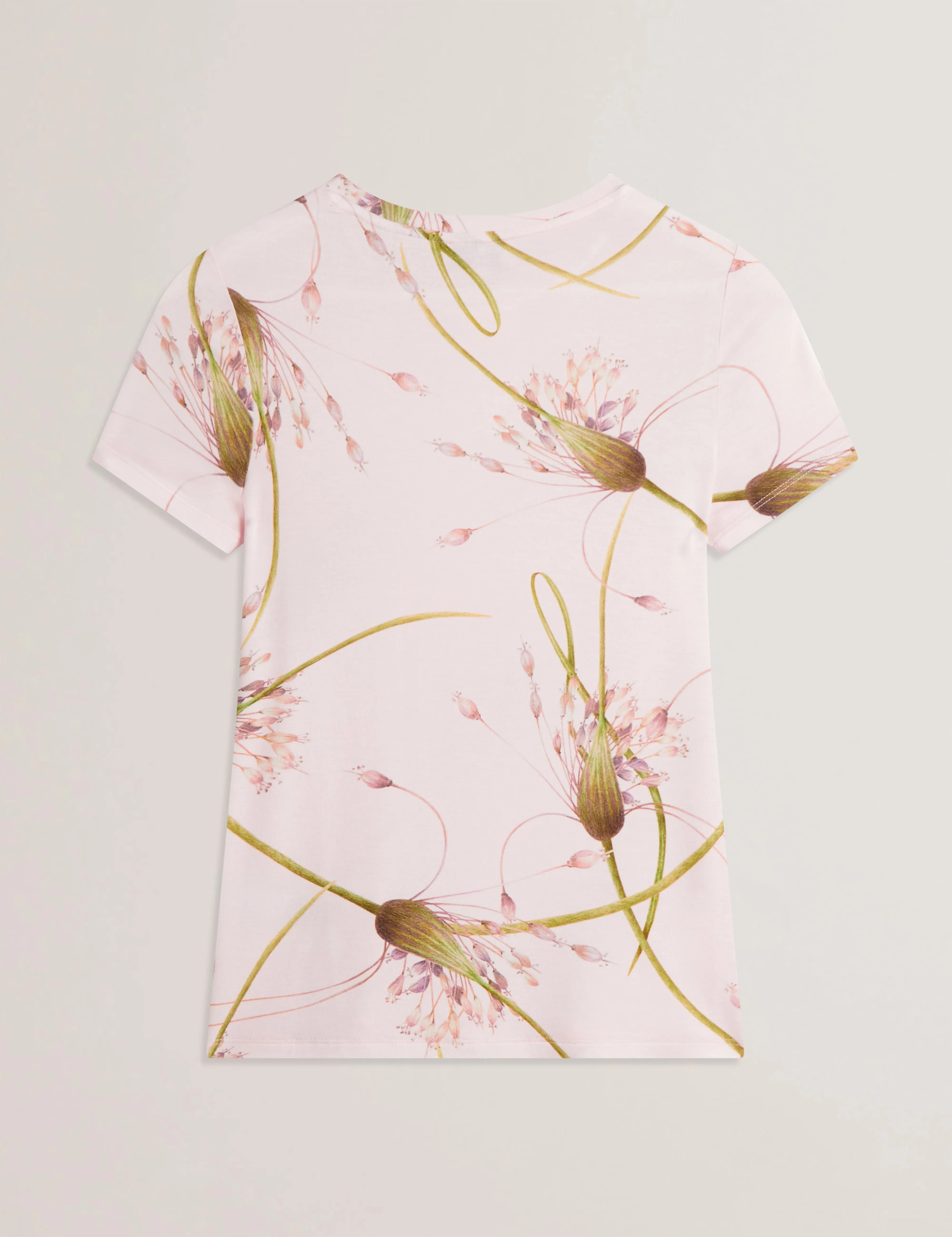 Lexiii Printed Fitted Tee Pink
