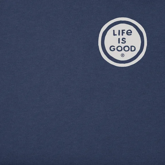 Life is Good. Men's Crafty Life isn't Easy Flag Short Sleeve Tee, Darkest Blue