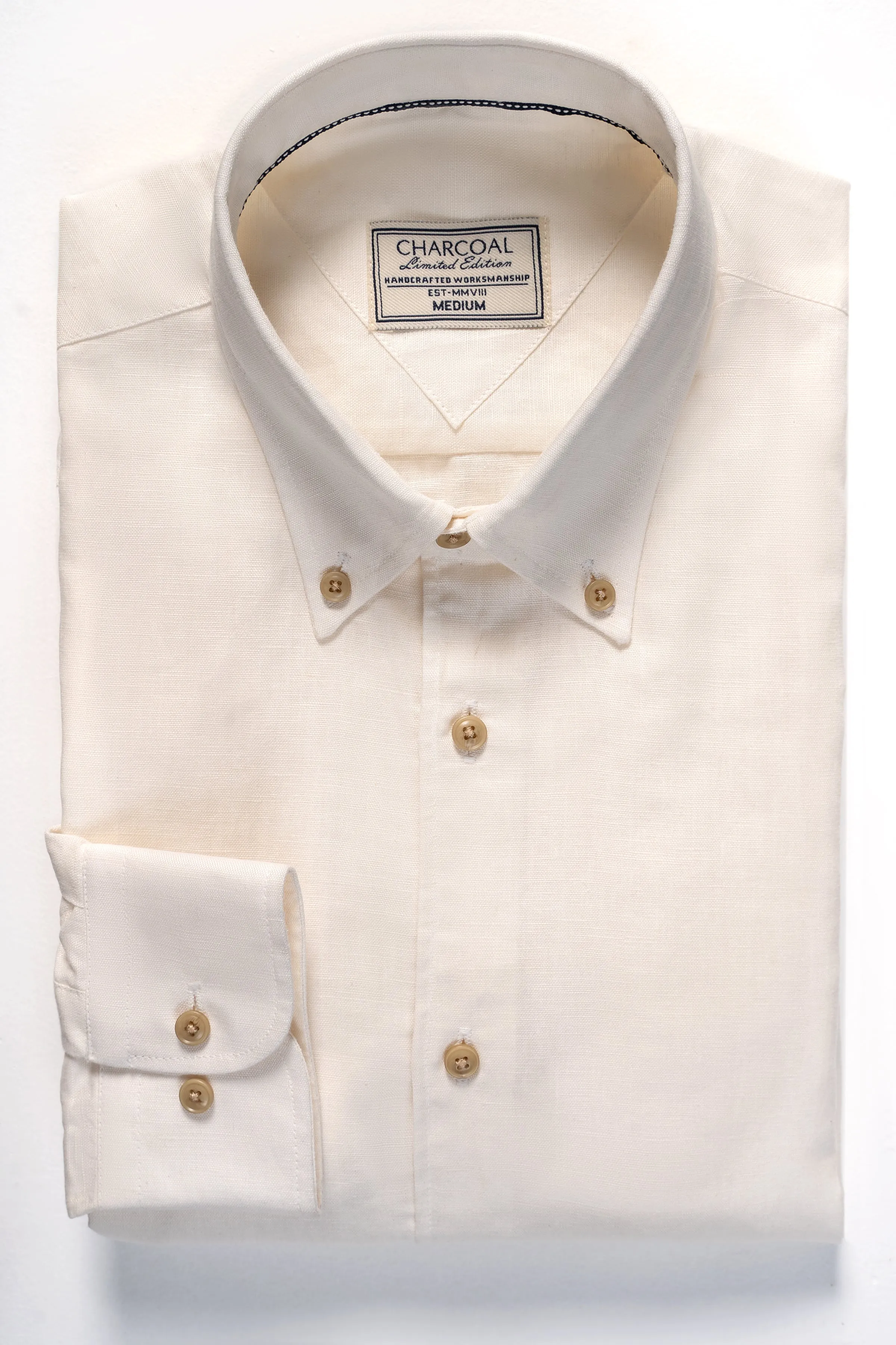 LIMITED EDITION LINEN FABRIC SHIRT OFF WHITE