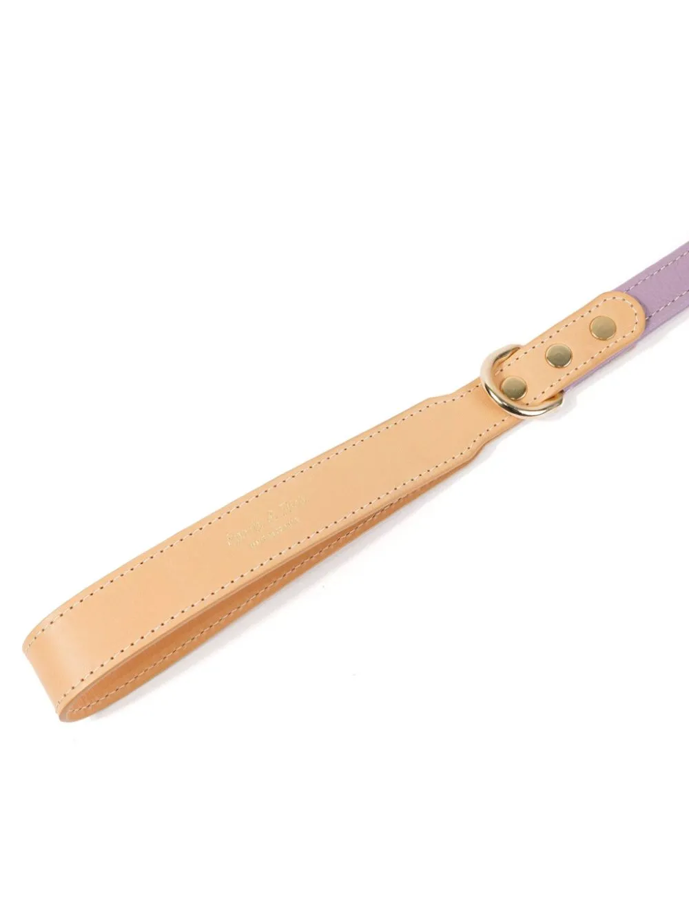 logo-stamp leather dog leash