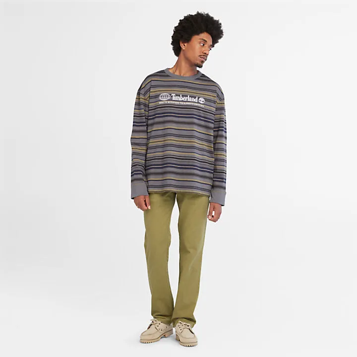 Long-Sleeve Striped Tee For Men