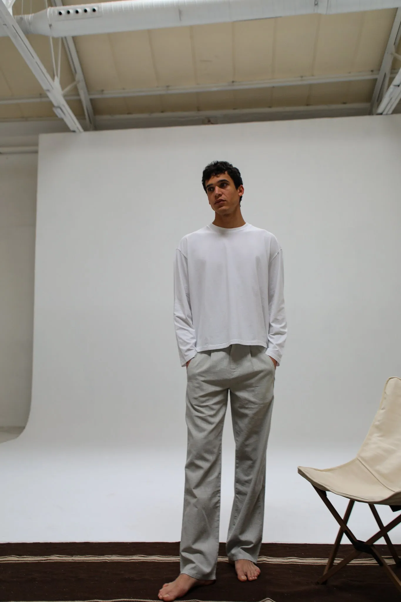 Long Trendy Modern T-Shirt Natural