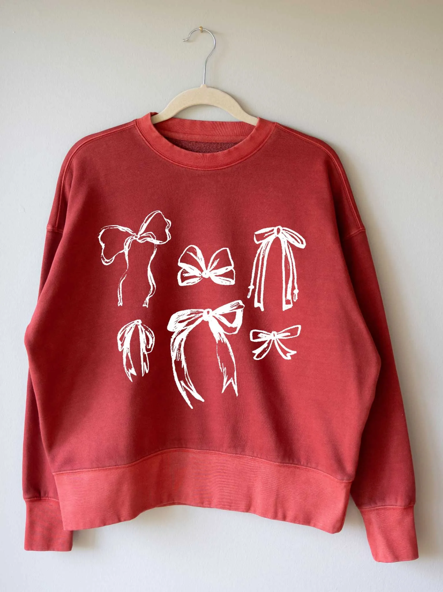 Love My Red Bows Oversized Sweatshirt