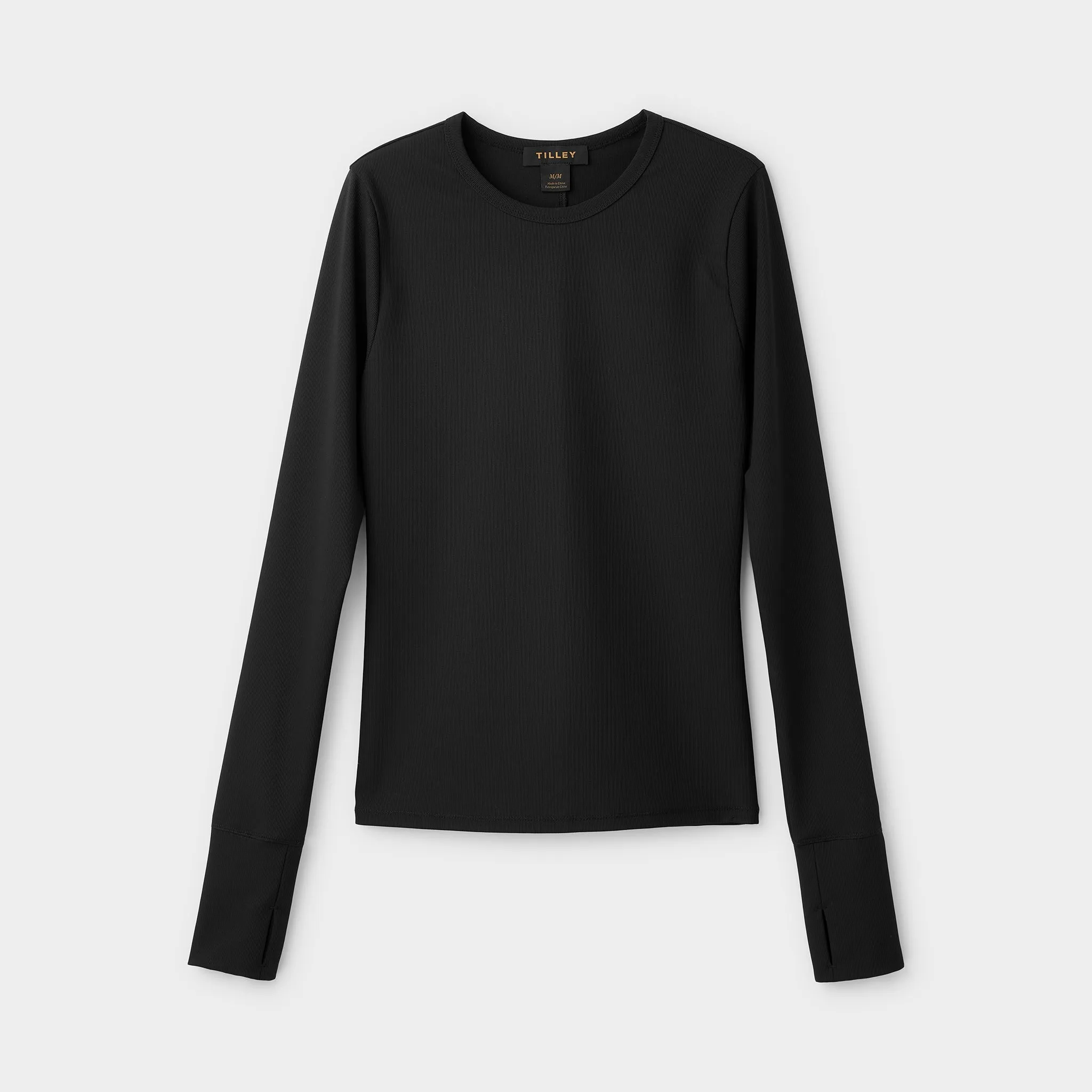 LS Fitted Rib Crewneck
