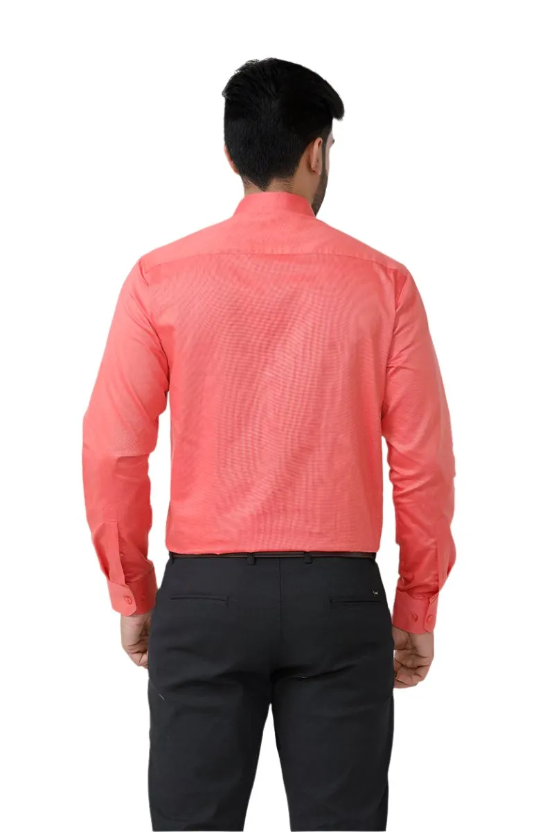 Luxor - Peach Red Formal Shirts for Men | Ariser