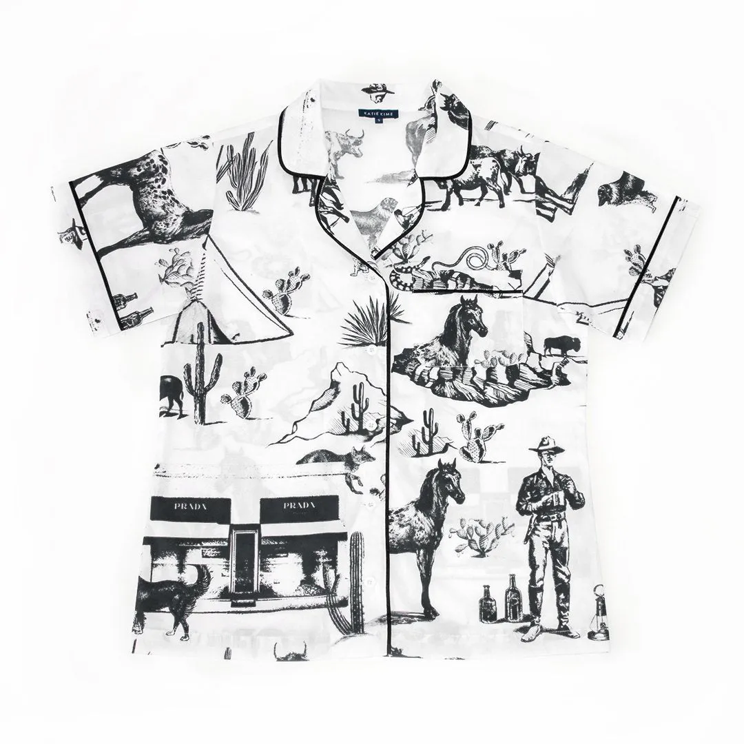Marfa Toile Pajama Set - Black