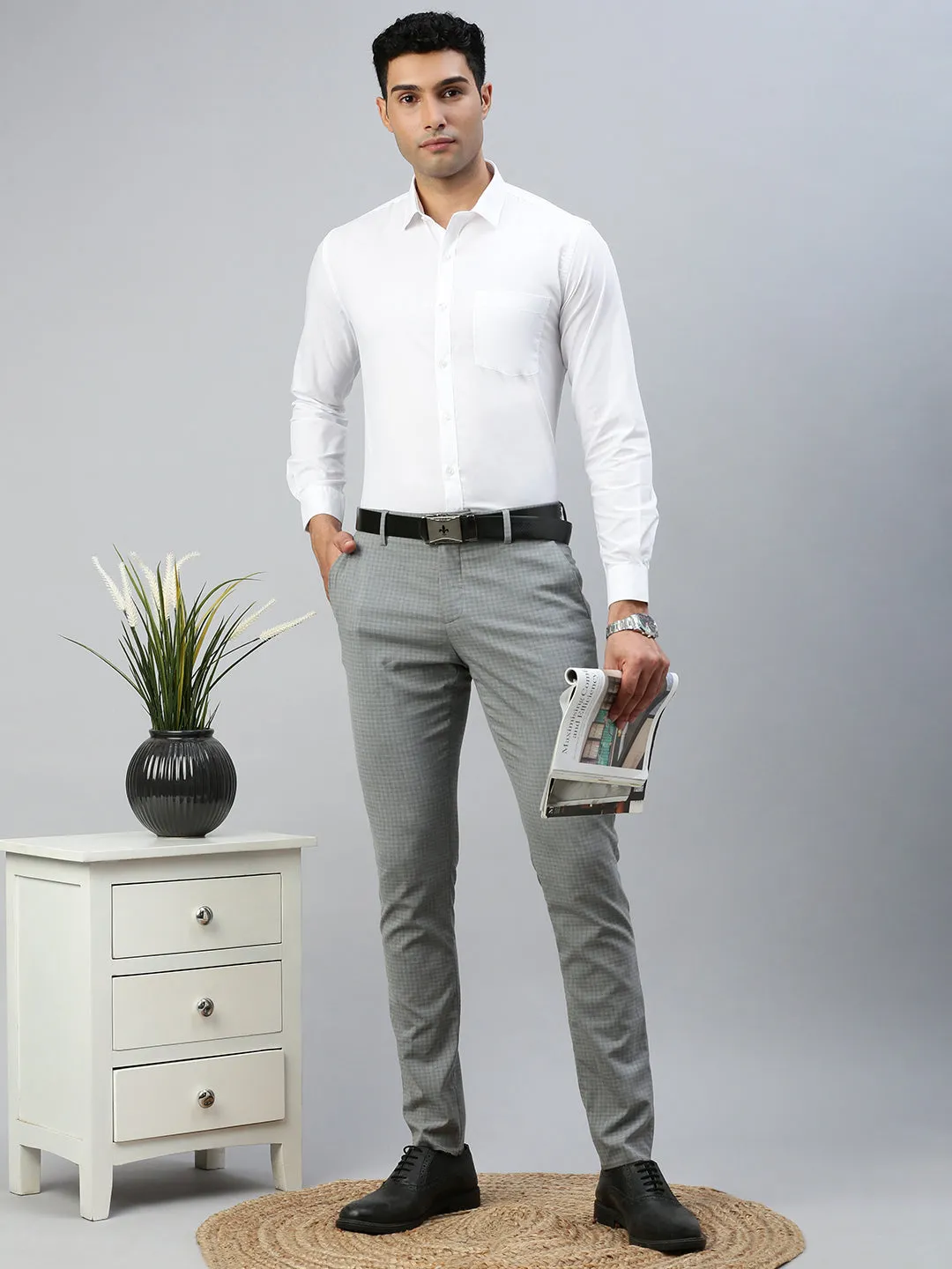 Men Cotton Rich White Shirt Trendy