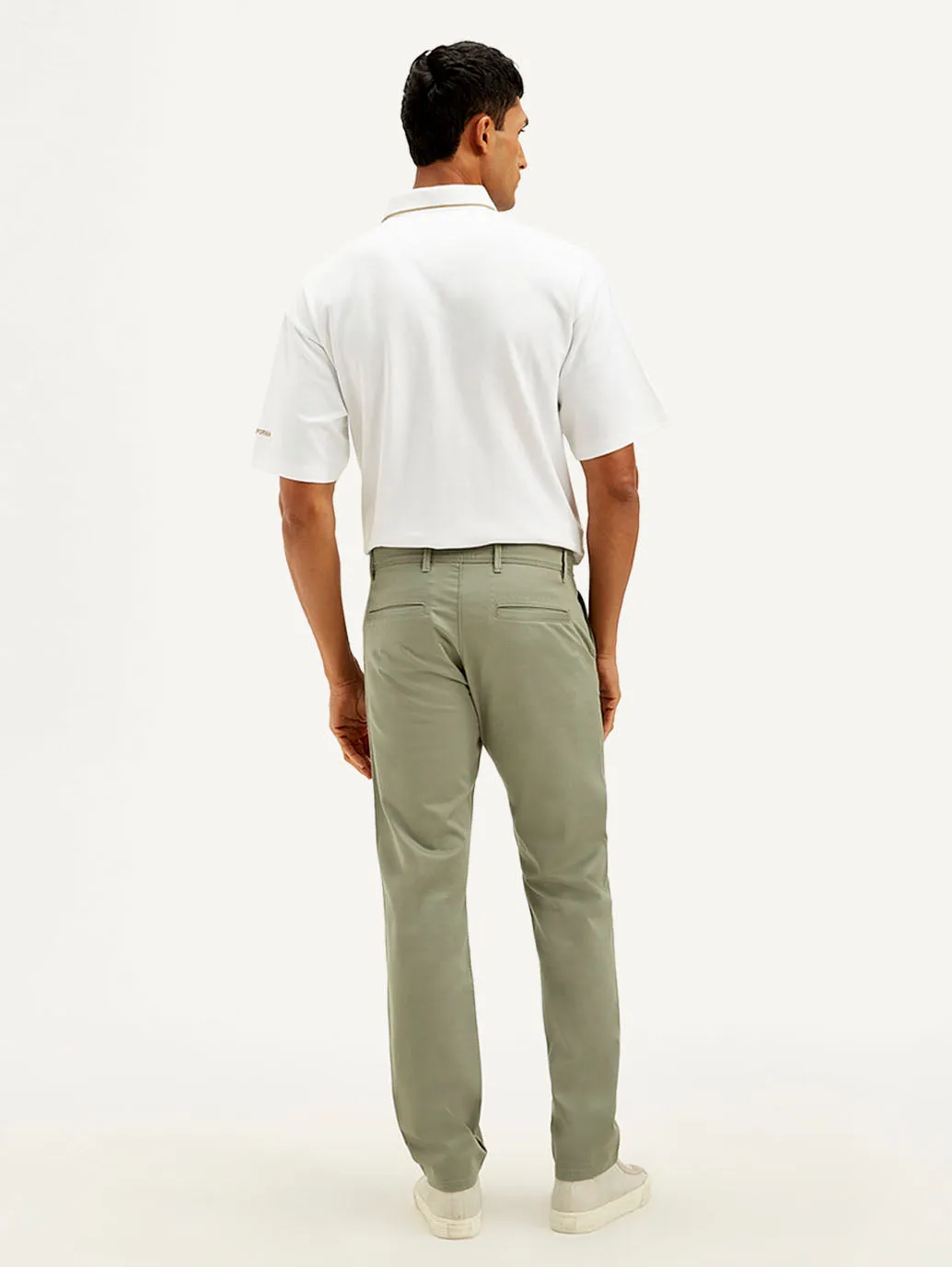 Men's Green Authentic Straight Fit Chino Pants