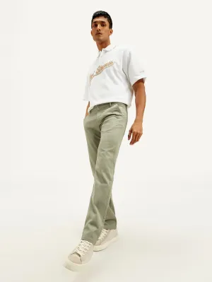 Men's Green Authentic Straight Fit Chino Pants
