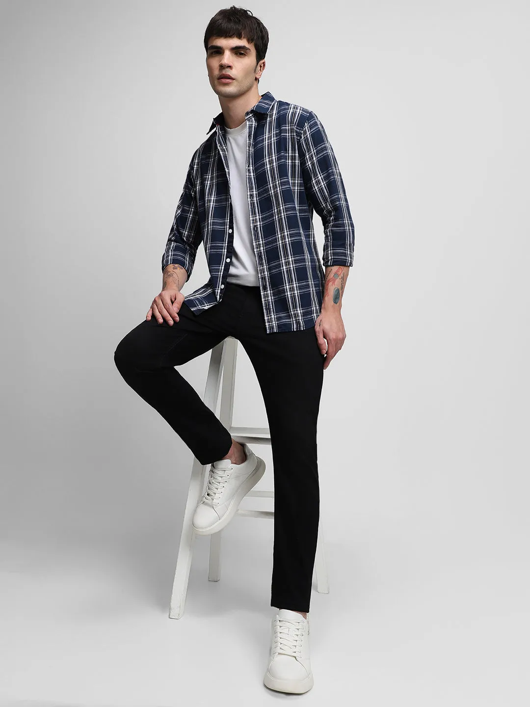 Men's Navy Casual Shirts