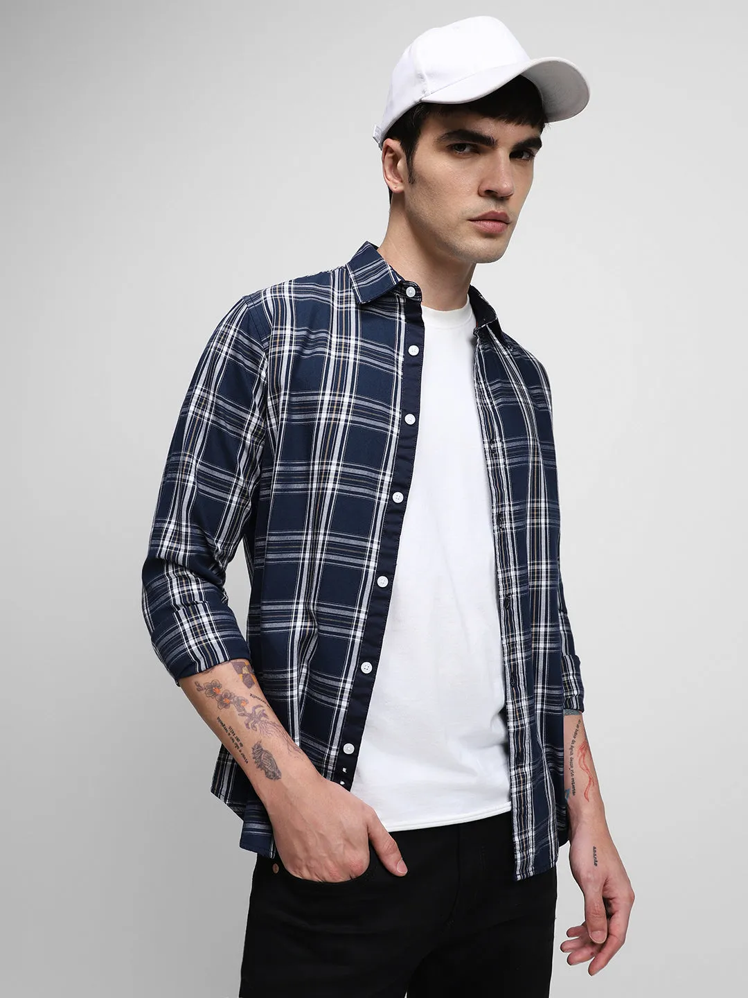 Men's Navy Casual Shirts