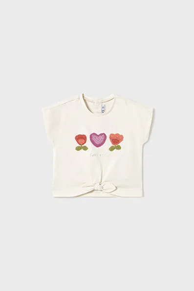 mini girl crochet heart tee
